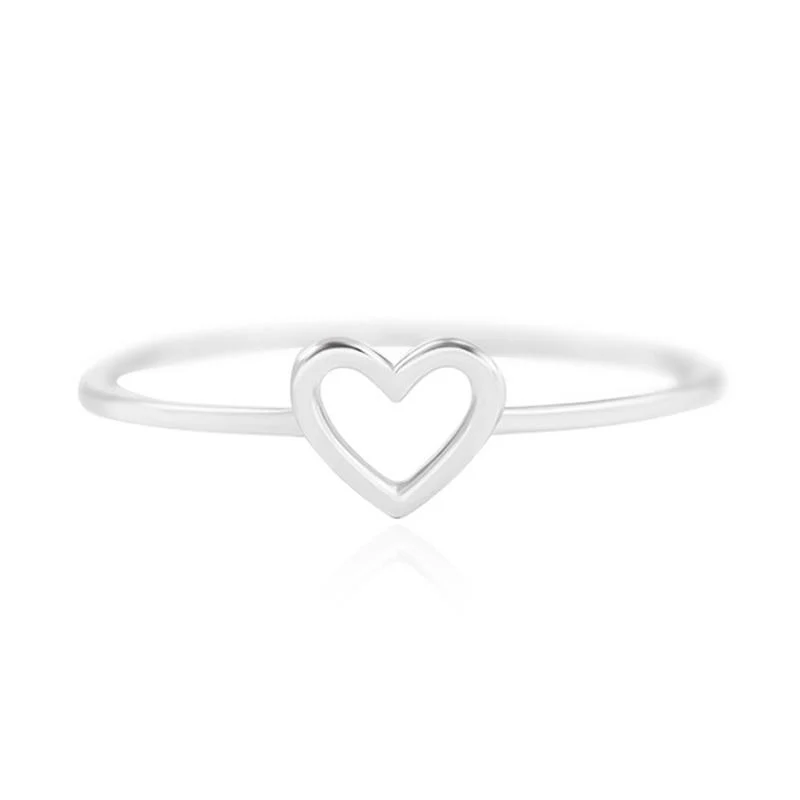 Delicate 1-Piece Women's Heart Ring - Image 2