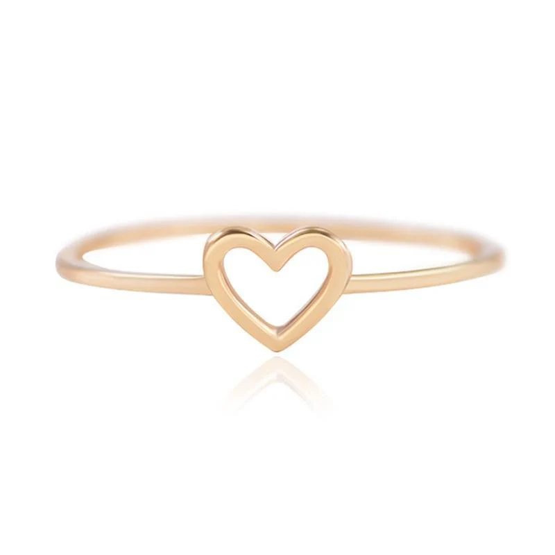 Delicate 1-Piece Women's Heart Ring - Image 3