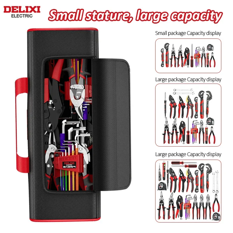 DELIXI Japanese Heavy-Duty Waterproof Rugged Oxford Compact Tool Carrier - Image 4