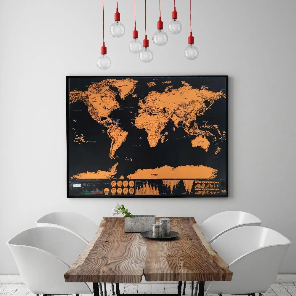 Deluxe Personalized World Scratch Map - Image 6