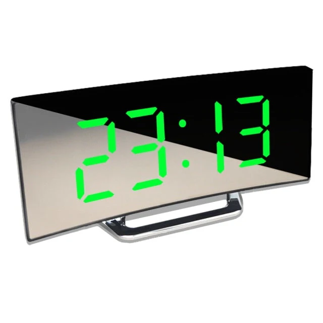 Digital Curved Mirror Smart Alarm Clock - Image 4