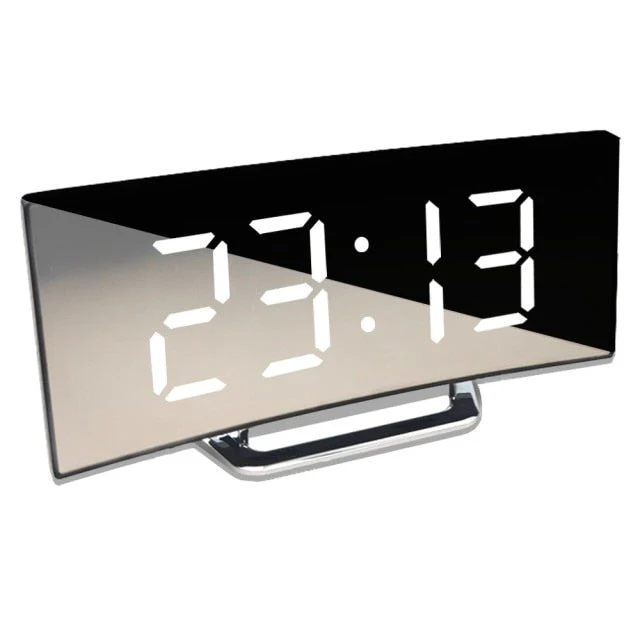 Digital Curved Mirror Smart Alarm Clock - Image 5