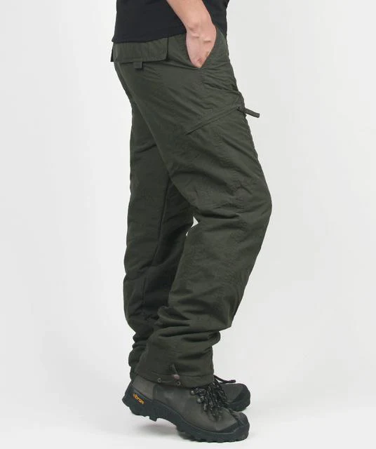 Double Layer Flannel Lined Cargo Pants - Image 3