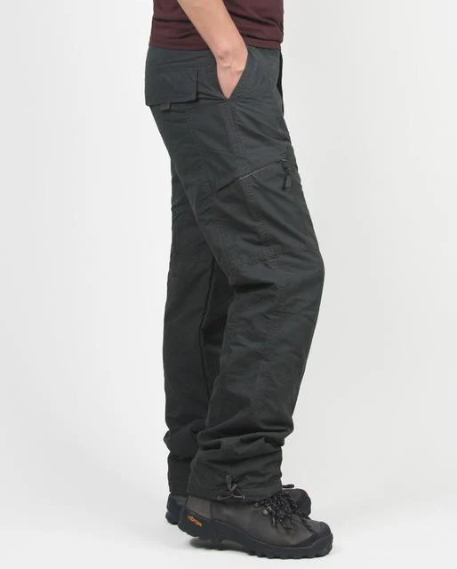 Double Layer Flannel Lined Cargo Pants - Image 5