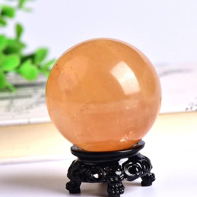 Natural Dream Crystal Quartz Ball With Decorative Base - Image 11