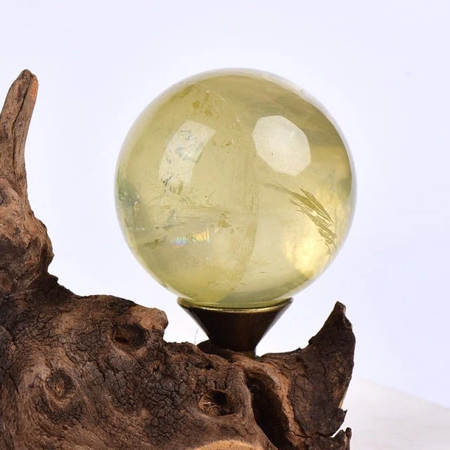 Natural Dream Crystal Quartz Ball With Decorative Base - Image 16