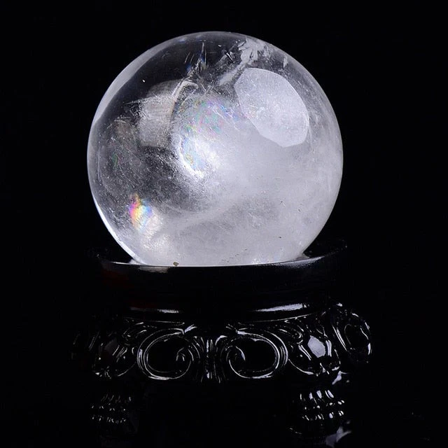 Natural Dream Crystal Quartz Ball With Decorative Base - Image 2