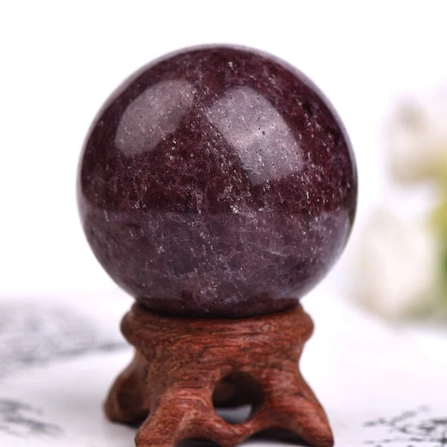 Natural Dream Crystal Quartz Ball With Decorative Base - Image 21