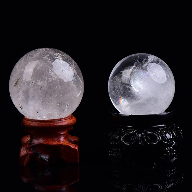 Natural Dream Crystal Quartz Ball With Decorative Base - Image 4