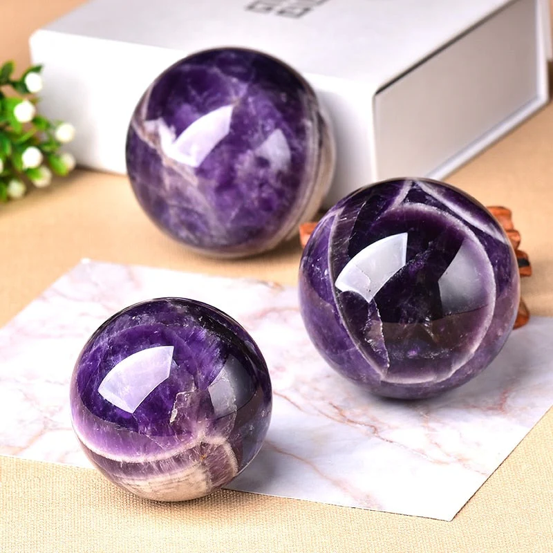 Natural Dream Crystal Quartz Ball With Decorative Base - Image 9