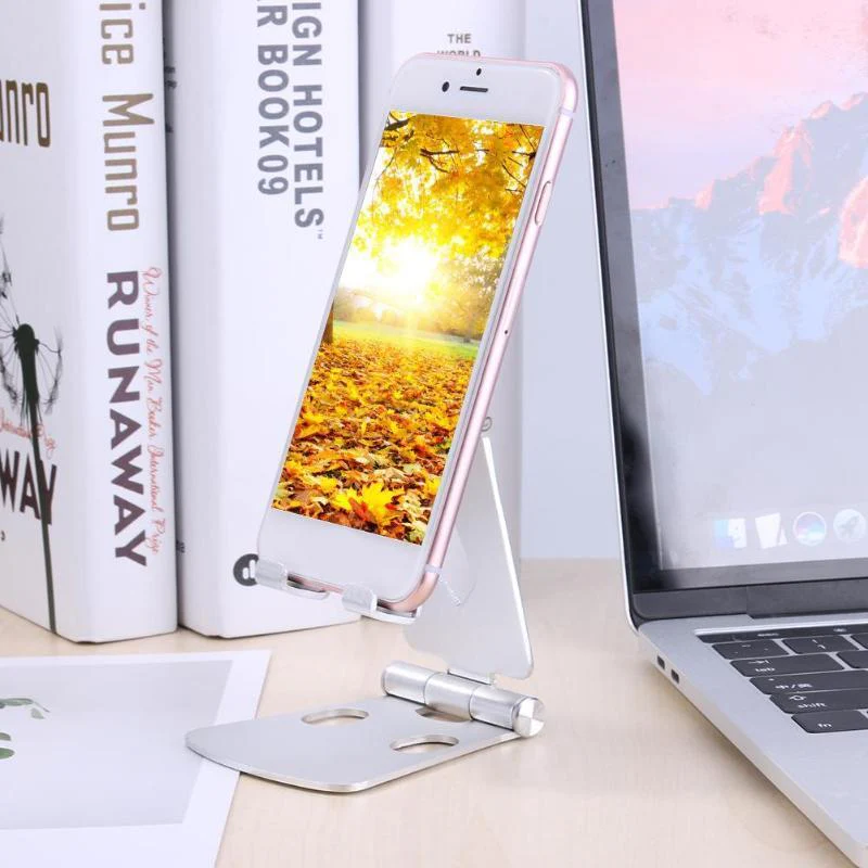 Dual-Hinge Multi-Angle Aluminum Phone/Tablet Stand - Image 12