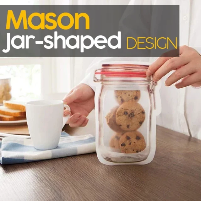 ECOJAR™ BPA-free Reusable Mason Bottle Ziplock Bags - Image 2