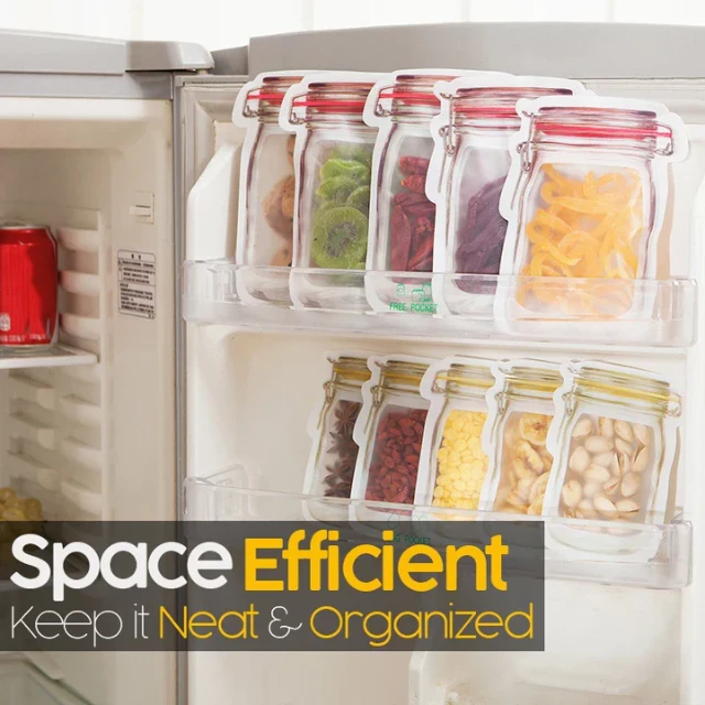 ECOJAR™ BPA-free Reusable Mason Bottle Ziplock Bags - Image 3