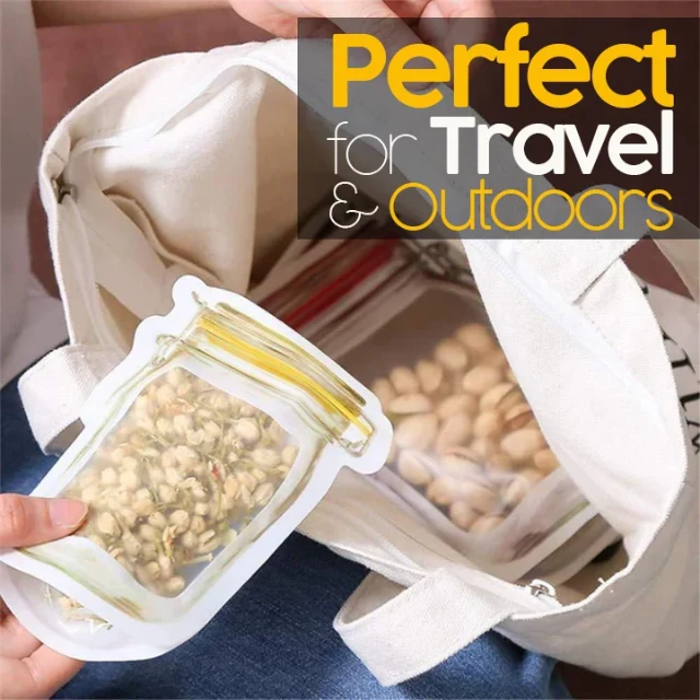 ECOJAR™ BPA-free Reusable Mason Bottle Ziplock Bags - Image 5