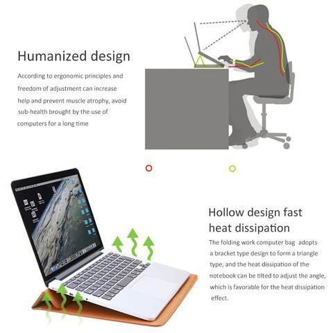 Leather Laptop Case with Stand Function - Image 13