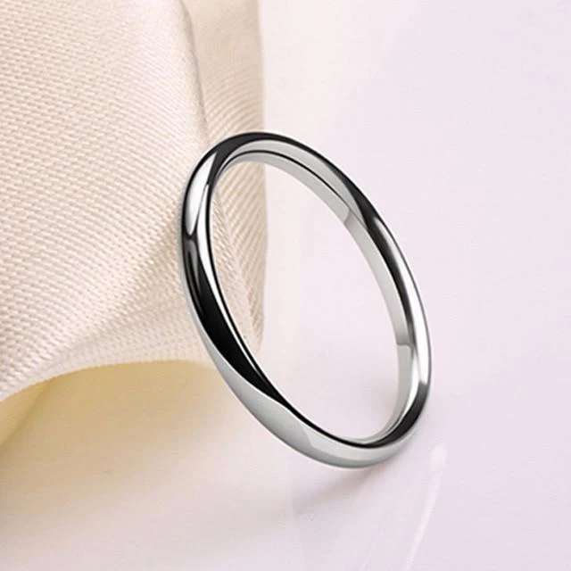 Elegant One-Piece Unisex Thin-Band Ring - Image 3