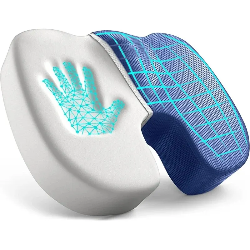Ergonomic Dual-Layer Memory Foam + Cooling Gel Tailbone Pressure Relief Cushion - Image 2