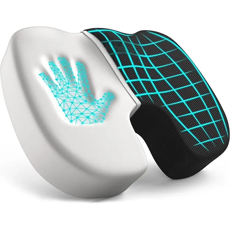 Ergonomic Dual-Layer Memory Foam + Cooling Gel Tailbone Pressure Relief Cushion - Image 9