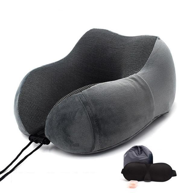 Ergonomic Memory Foam Travel Neck Pillow kit - Image 10