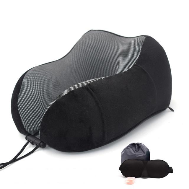 Ergonomic Memory Foam Travel Neck Pillow kit - Image 9