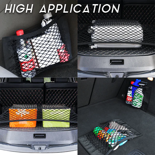 Extended Car Double Net Velcro Organizer Pocket - Image 6