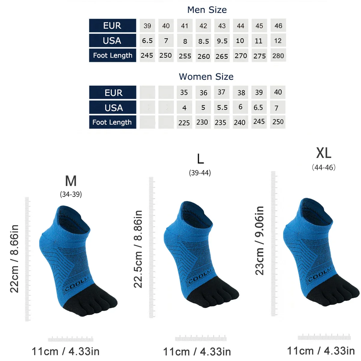 CoolMax ToeShield Toe-Separate Fungus & Wart Defense Socks (2-pair pack) - Image 11