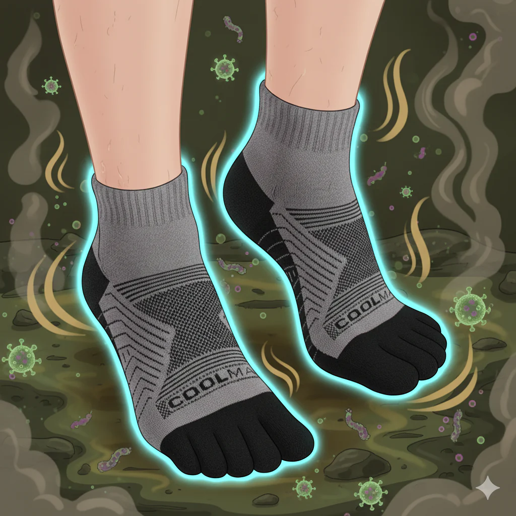 CoolMax ToeShield Toe-Separate Fungus & Wart Defense Socks (2-pair pack) - Image 15