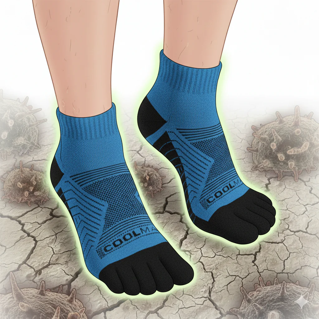 CoolMax ToeShield Toe-Separate Fungus & Wart Defense Socks (2-pair pack) - Image 17