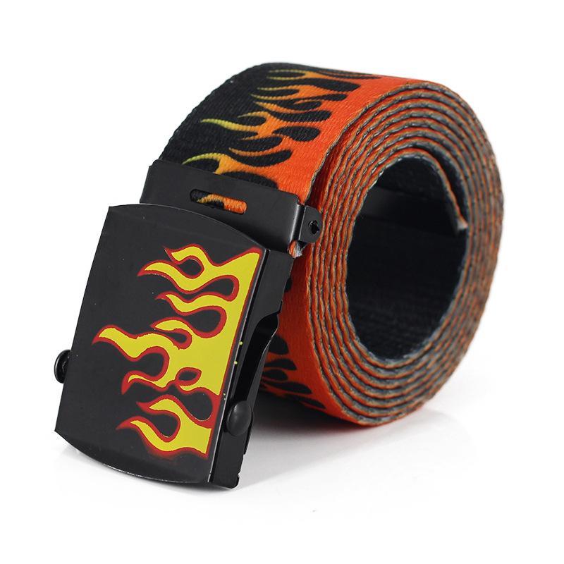 Unisex Flame Printed Belt - Image 8