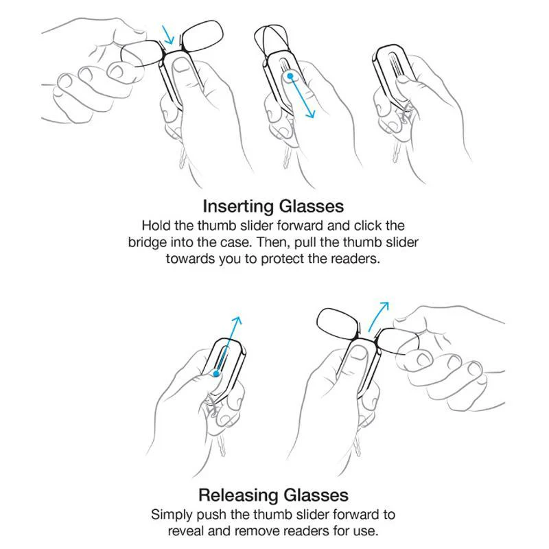 Flex-Grip Folding Glasses with Keychain Case - Image 6