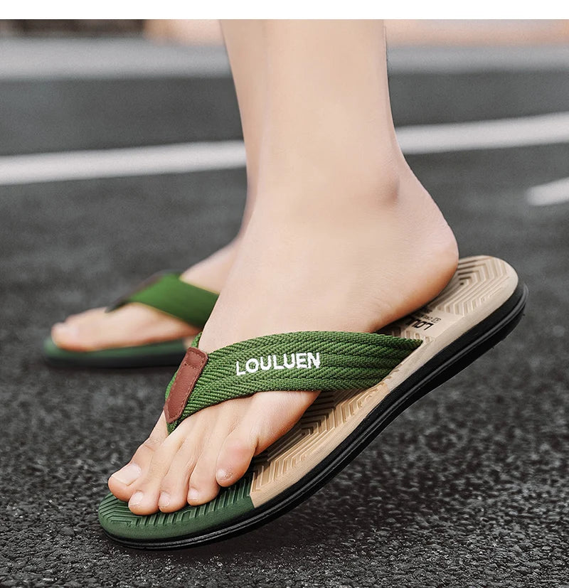 Waterproof & Anti-Slip Flexible Men's Cushioned Summer Flip Flops - Image 17