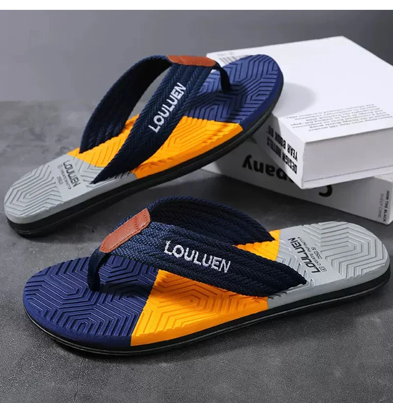 Waterproof & Anti-Slip Flexible Men's Cushioned Summer Flip Flops - Image 19
