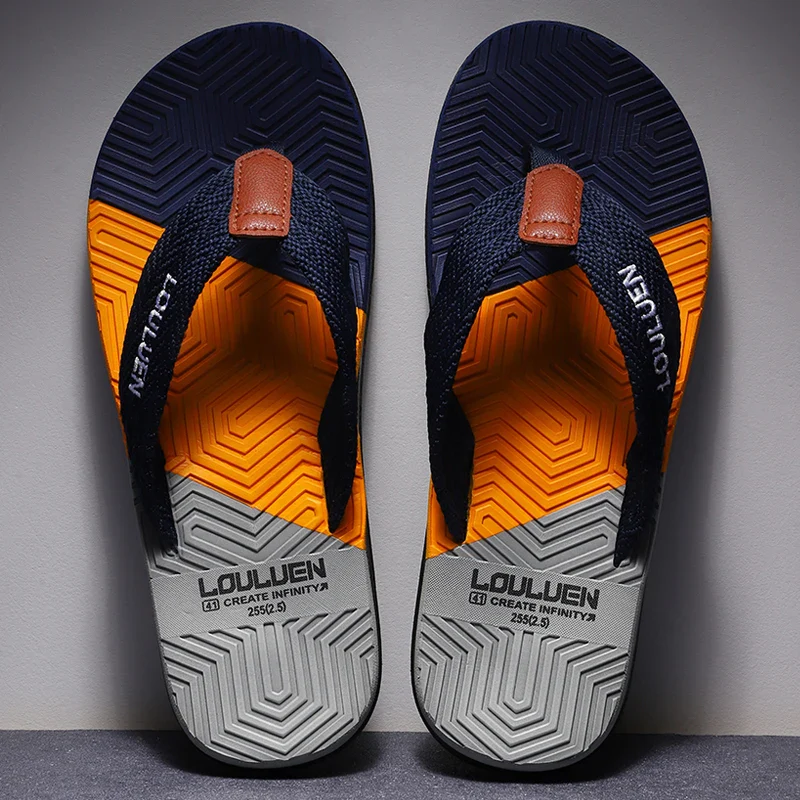 Waterproof & Anti-Slip Flexible Men's Cushioned Summer Flip Flops - Image 2