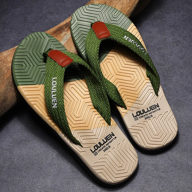 Waterproof & Anti-Slip Flexible Men's Cushioned Summer Flip Flops - Image 22