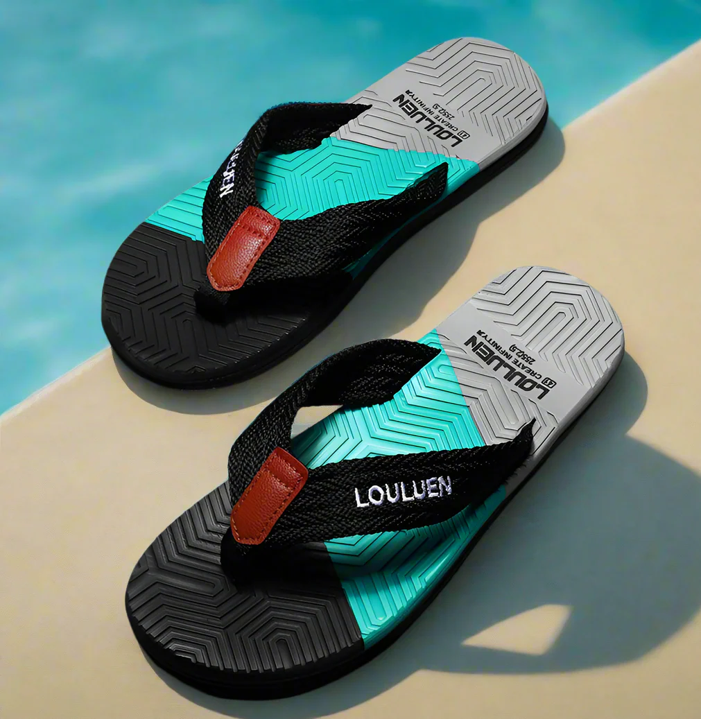 Waterproof & Anti-Slip Flexible Men's Cushioned Summer Flip Flops - Image 24