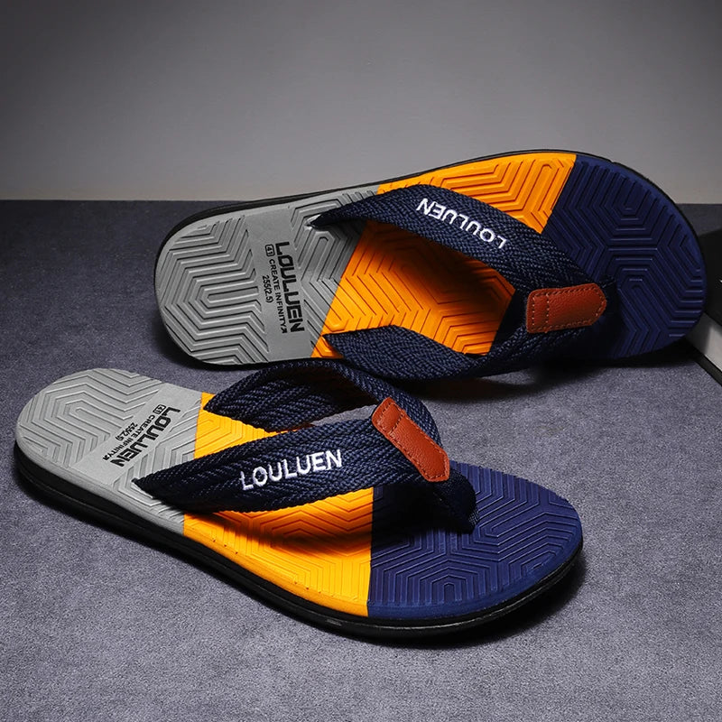 Waterproof & Anti-Slip Flexible Men's Cushioned Summer Flip Flops - Image 5