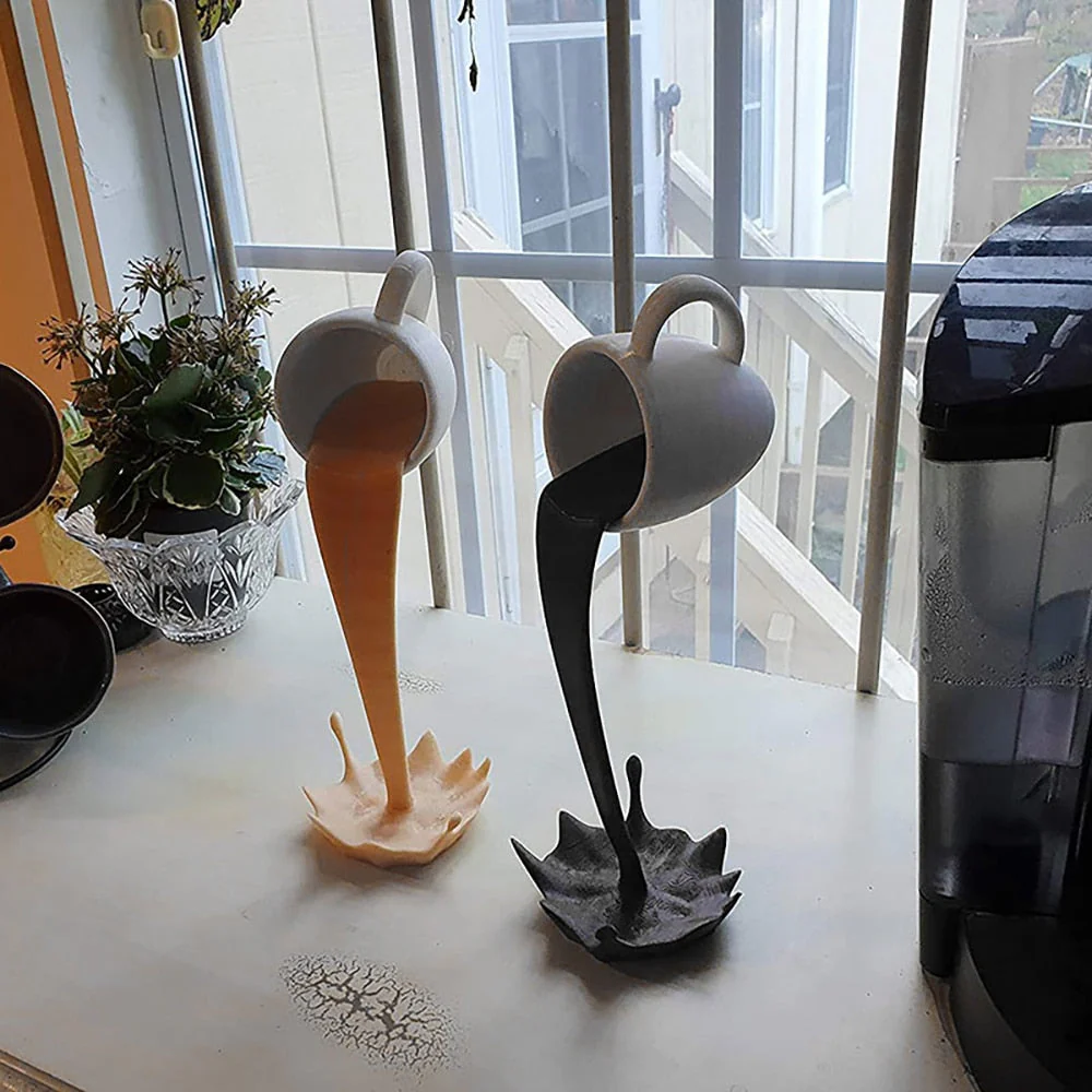 Floating Coffee Cup Art Sculpture - Image 2