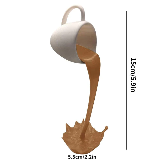 Floating Coffee Cup Art Sculpture - Image 4