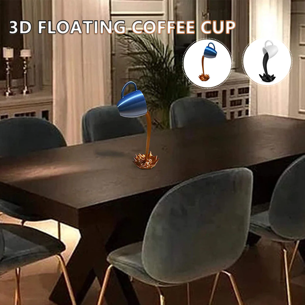 Floating Coffee Cup Art Sculpture - Image 9