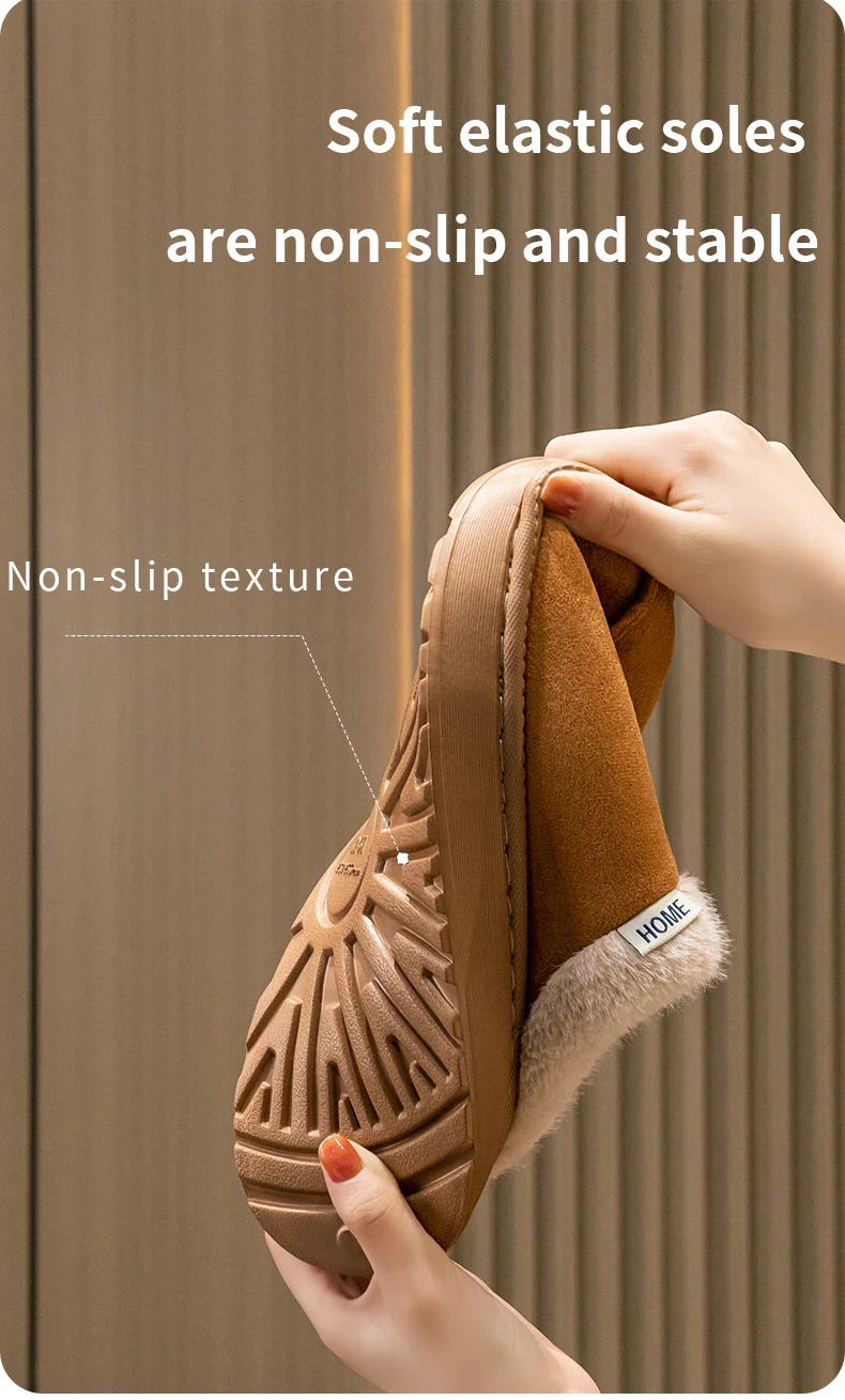 Thick Supportive Sole Lightweight Consistent Temperature Insulation Unisex Winter Slippers - Image 12