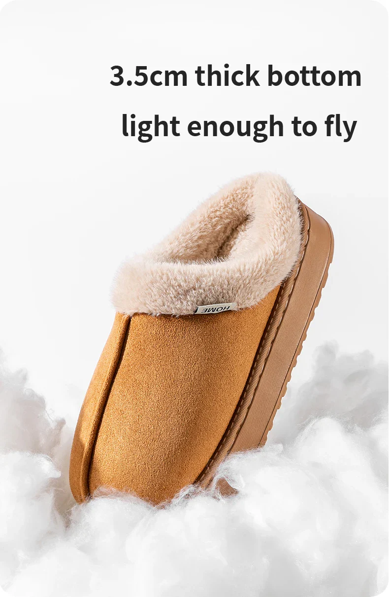 Thick Supportive Sole Lightweight Consistent Temperature Insulation Unisex Winter Slippers - Image 13