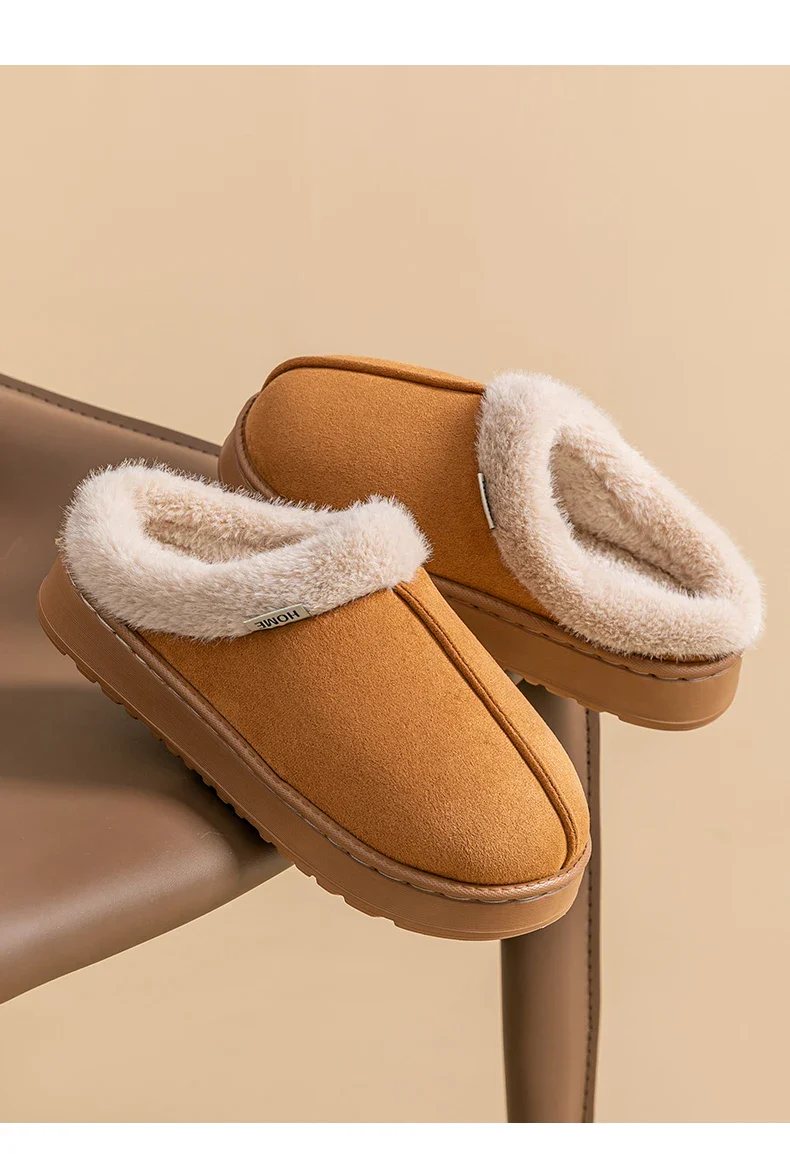 Thick Supportive Sole Lightweight Consistent Temperature Insulation Unisex Winter Slippers - Image 15