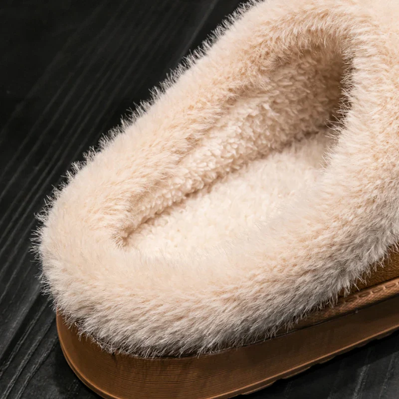 Thick Supportive Sole Lightweight Consistent Temperature Insulation Unisex Winter Slippers - Image 2
