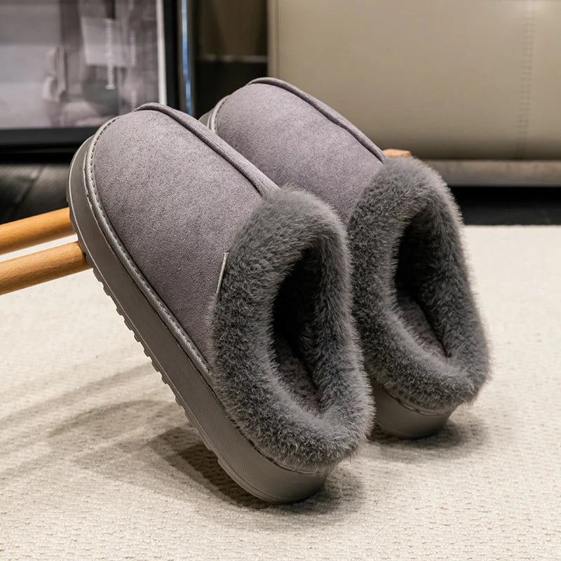 Thick Supportive Sole Lightweight Consistent Temperature Insulation Unisex Winter Slippers - Image 21