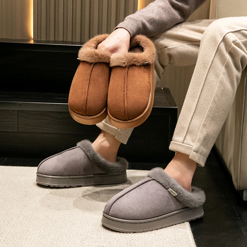 Thick Supportive Sole Lightweight Consistent Temperature Insulation Unisex Winter Slippers - Image 3