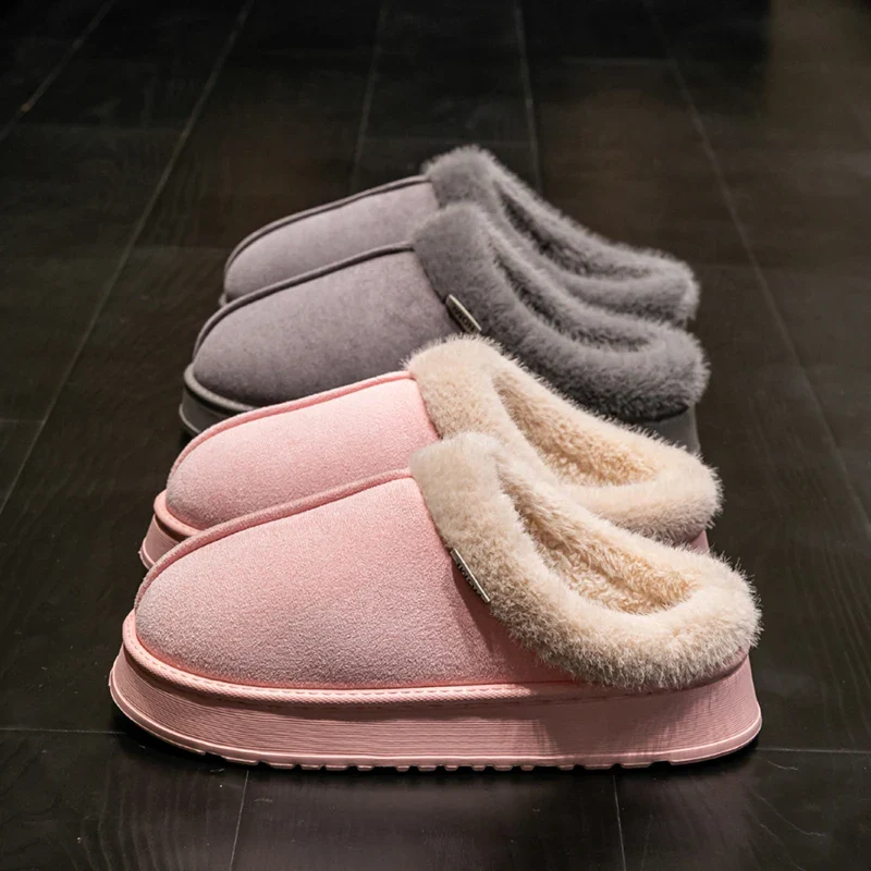 Thick Supportive Sole Lightweight Consistent Temperature Insulation Unisex Winter Slippers - Image 4
