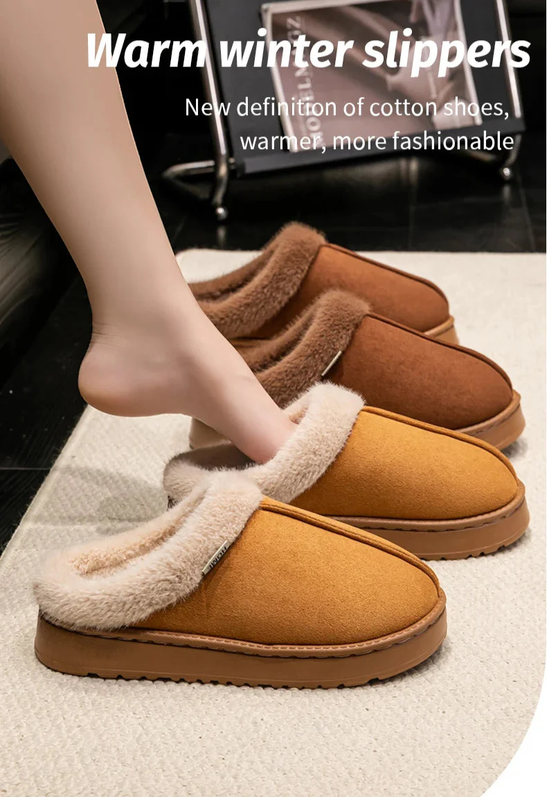 Thick Supportive Sole Lightweight Consistent Temperature Insulation Unisex Winter Slippers - Image 8