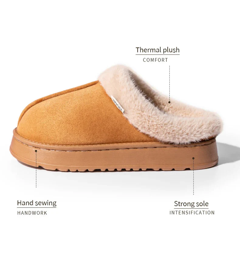 Thick Supportive Sole Lightweight Consistent Temperature Insulation Unisex Winter Slippers - Image 9
