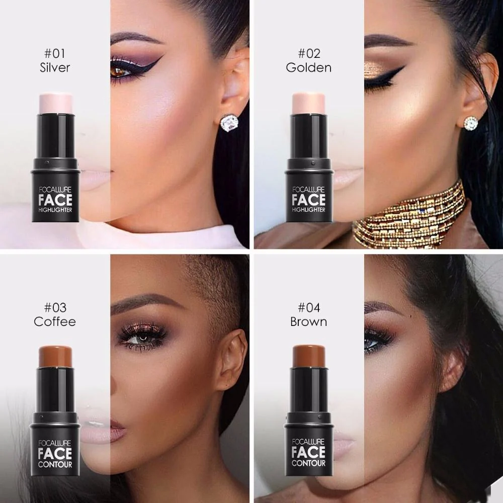FOCALLURE™ Face Highlighter Stick Illuminator Makeup - Image 2