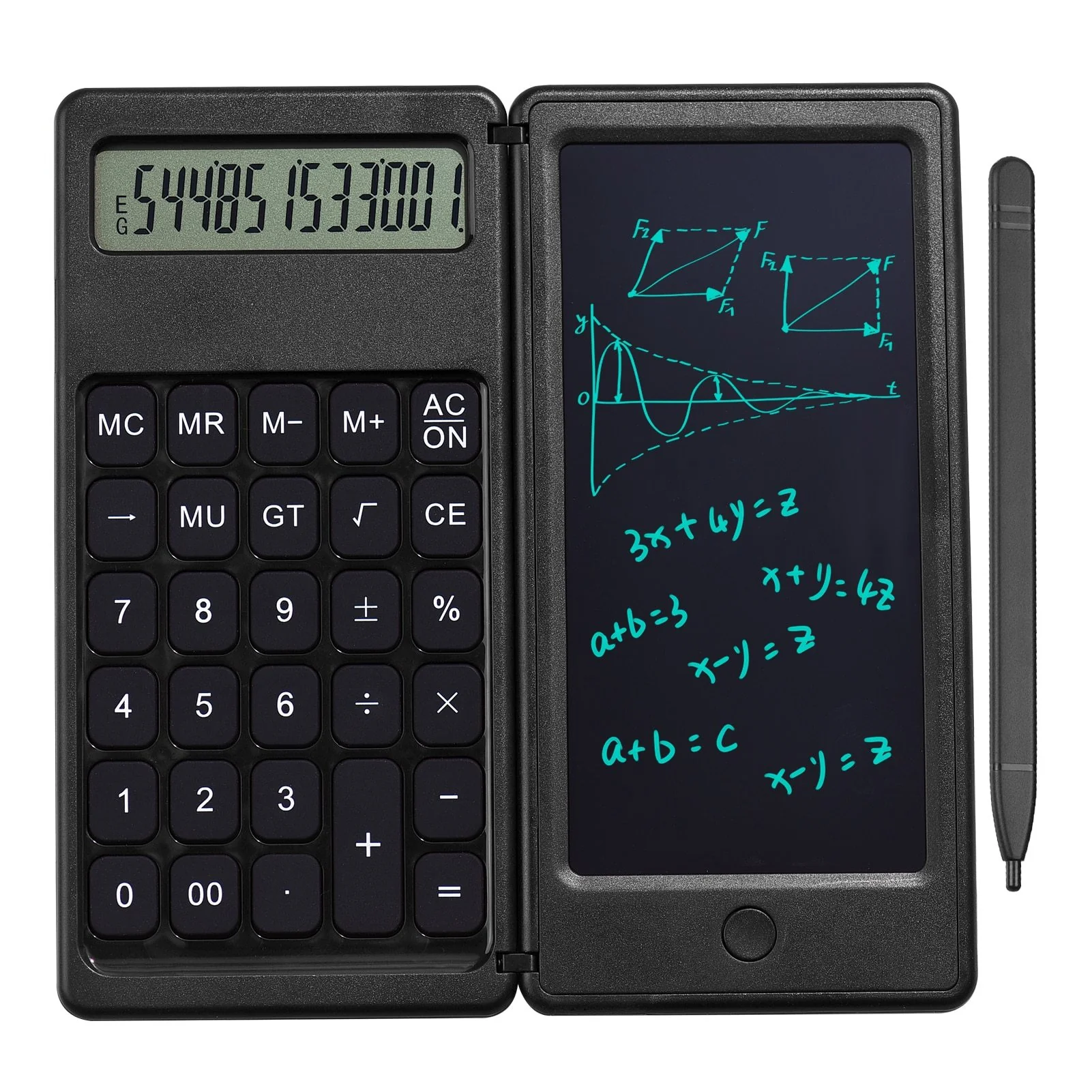 Foldable Dual Powered Calculator with 6.5Inch LCD Writing Tablet - Image 4